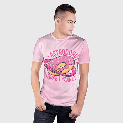 Мужская спорт-футболка Планета Пончик / 3D-принт – фото 3