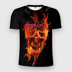 Футболка спортивная мужская Metallica Flame, цвет: 3D-принт