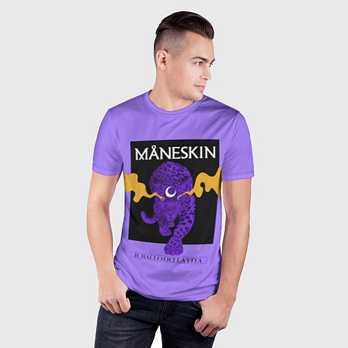Мужская спорт-футболка Maneskin / 3D-принт – фото 3