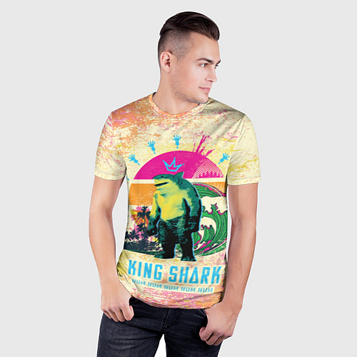 Мужская спорт-футболка King Shark / 3D-принт – фото 3