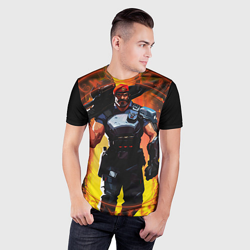 Мужская спорт-футболка Пламя воли / 3D-принт – фото 3