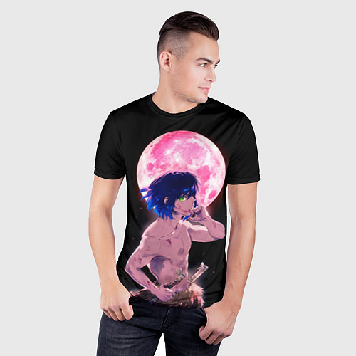 Мужская спорт-футболка Иноске клинок рассекающий демонов арт / 3D-принт – фото 3