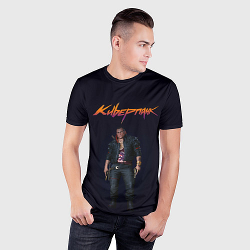 Мужская спорт-футболка CYBERPUNK 2077 КИБЕРПАНК Z / 3D-принт – фото 3
