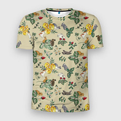 Мужская спорт-футболка Зайчики с Цветочками