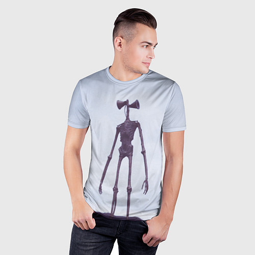 Мужская спорт-футболка Сиреноголовый Скелет Хоррор / 3D-принт – фото 3