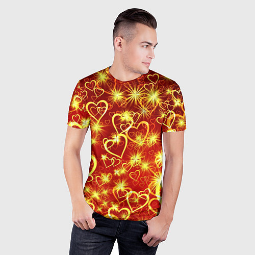 Мужская спорт-футболка Любовный взрыв / 3D-принт – фото 3