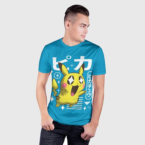 Мужская спорт-футболка Sweet Pikachu / 3D-принт – фото 3