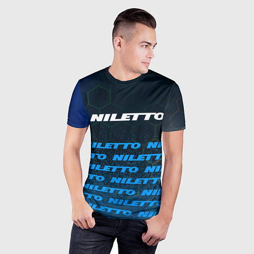 Мужская спорт-футболка Нилетто - Спрей Паттерн / 3D-принт – фото 3