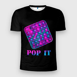 Футболка спортивная мужская НЕОНОВЫЙ POP it, цвет: 3D-принт