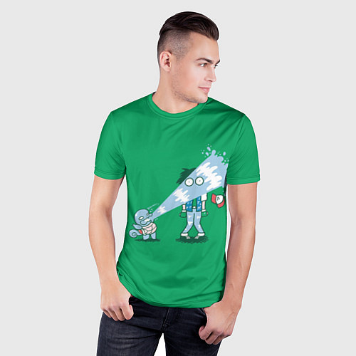 Мужская спорт-футболка Неугомонный Сквиртл / 3D-принт – фото 3