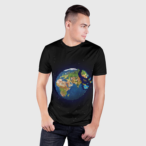 Мужская спорт-футболка Разрушение земли! / 3D-принт – фото 3