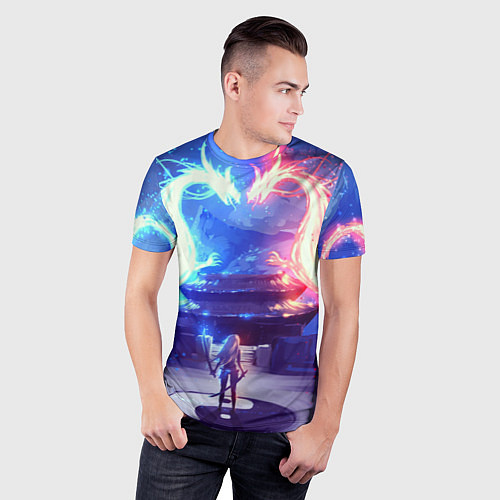 Мужская спорт-футболка БИТВА ДРАКОНОВ / 3D-принт – фото 3