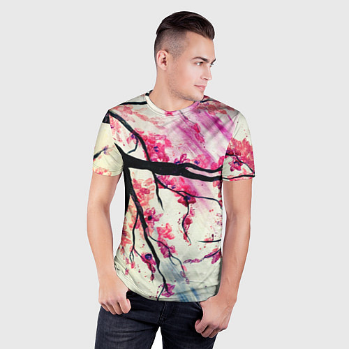 Мужская спорт-футболка ОДИН ДЕНЬ В ЯПОНИИ / 3D-принт – фото 3