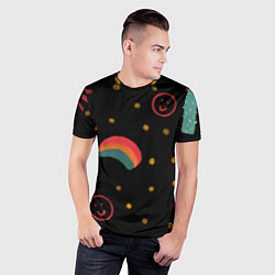 Футболка спортивная мужская Мрачное детство, цвет: 3D-принт — фото 2