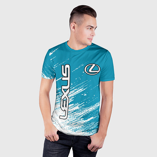 Мужская спорт-футболка Лексус Lexus / 3D-принт – фото 3