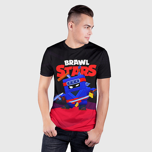 Мужская спорт-футболка Ниндзя ЭШ Ash Brawl Stars / 3D-принт – фото 3