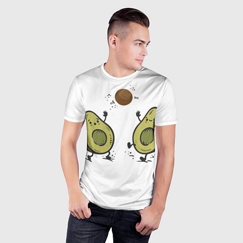 Мужская спорт-футболка Любимые авокадо / 3D-принт – фото 3