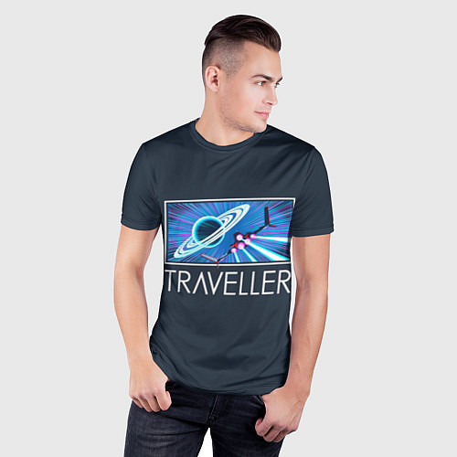 Мужская спорт-футболка Traveller / 3D-принт – фото 3