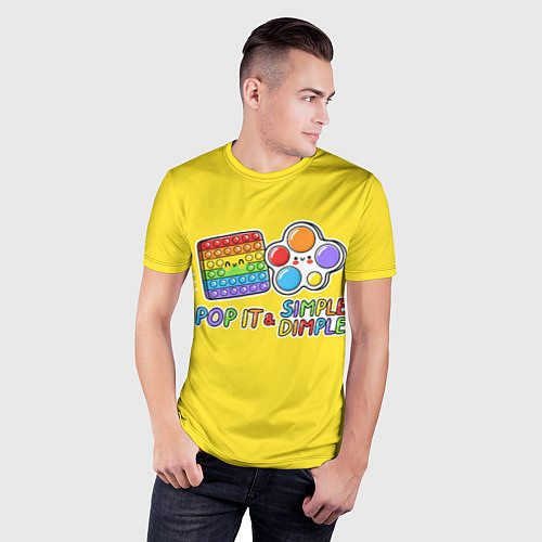 Мужская спорт-футболка POP IT and SIMPLE DIMPL / 3D-принт – фото 3