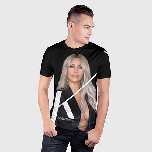 Мужская спорт-футболка Ким Кардашьян / 3D-принт – фото 3