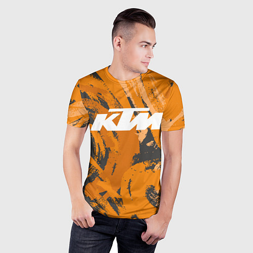 Мужская спорт-футболка KTM КТМ Z / 3D-принт – фото 3