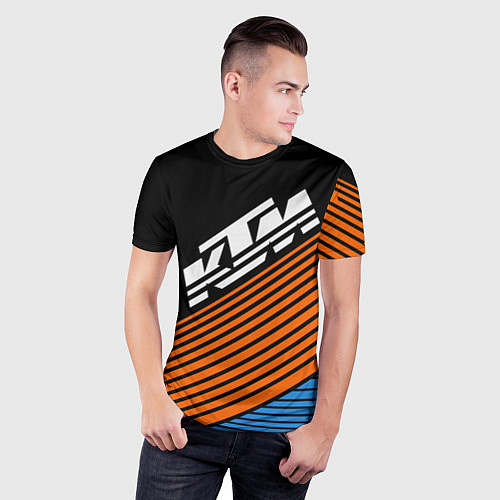 Мужская спорт-футболка KTM КТМ Z / 3D-принт – фото 3