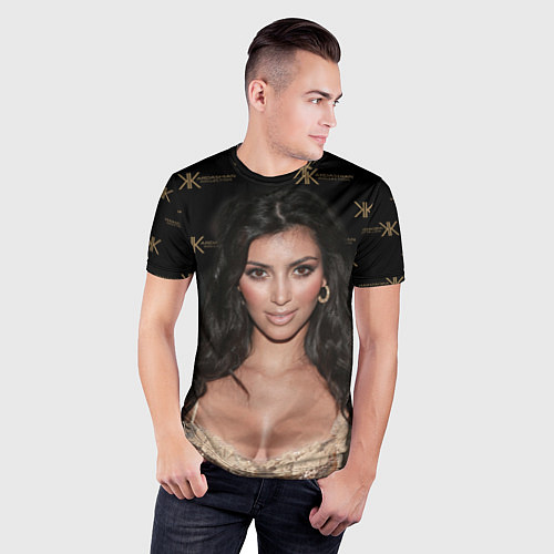 Мужская спорт-футболка Ким Кардашьян / 3D-принт – фото 3