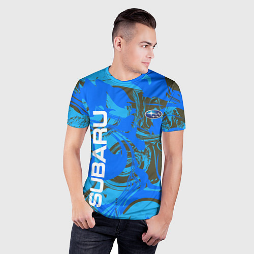 Мужская спорт-футболка SUBARU BLUE СУБАРУ СПОРТ Z / 3D-принт – фото 3