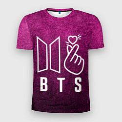 Футболка спортивная мужская BTS БТС K-Heart Z, цвет: 3D-принт