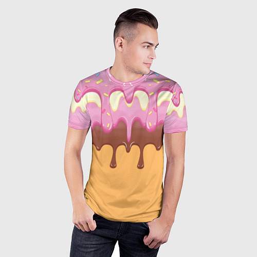 Мужская спорт-футболка Мороженое Ice Scream Z / 3D-принт – фото 3