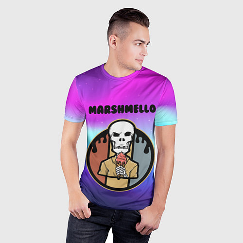 Мужская спорт-футболка MARSHMELLO МАРШМЕЛЛОУ Z / 3D-принт – фото 3