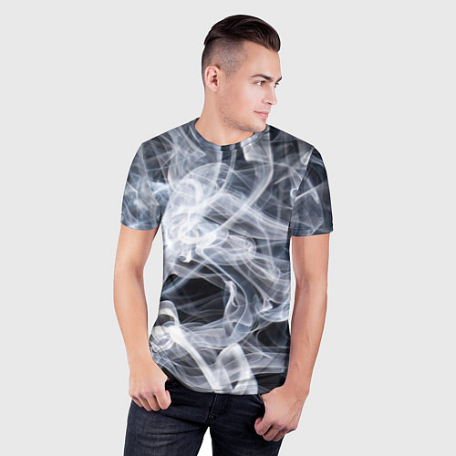 Мужская спорт-футболка Графика дыма / 3D-принт – фото 3