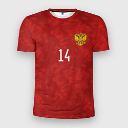 Футболка спортивная мужская Джикия, форма сборной России, цвет: 3D-принт