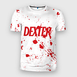 Мужская спорт-футболка Dexter logo Декстер брызги крови
