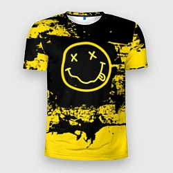 Мужская спорт-футболка Нирвана Гранж Nirvana Smile