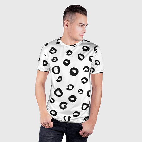 Мужская спорт-футболка Леопардовый окрас / 3D-принт – фото 3