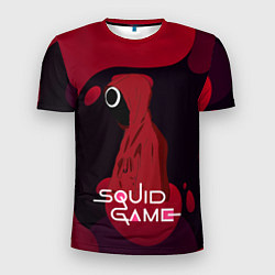 Футболка спортивная мужская Игра в кальмара Red Black, цвет: 3D-принт