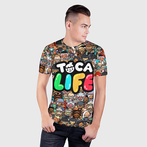 Мужская спорт-футболка Toca Life / 3D-принт – фото 3