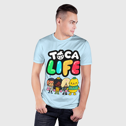 Мужская спорт-футболка Toca Life: Logo / 3D-принт – фото 3