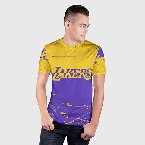 Мужская спорт-футболка Kobe Bryant - Los Angeles Lakers - NBA / 3D-принт – фото 3