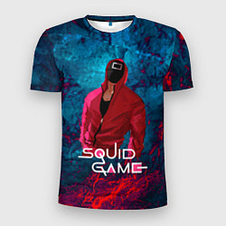 Футболка спортивная мужская Сериал Squid game Игра в кальмара, цвет: 3D-принт
