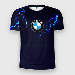 Футболка спортивная мужская BMW разряд молнии, цвет: 3D-принт