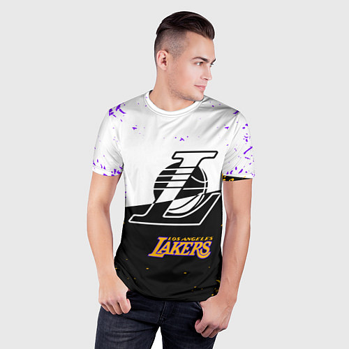 Мужская спорт-футболка Коби Брайант Los Angeles Lakers, / 3D-принт – фото 3