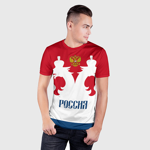 Мужская спорт-футболка Russia Team / 3D-принт – фото 3