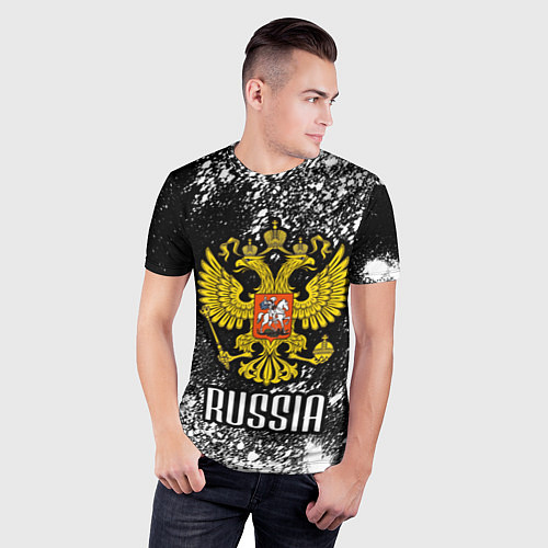 Мужская спорт-футболка Russia / 3D-принт – фото 3
