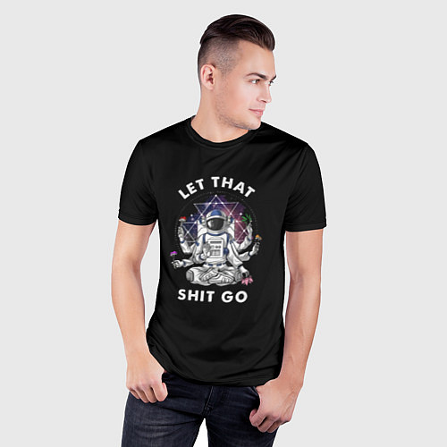 Мужская спорт-футболка Космонавт на чиле / 3D-принт – фото 3