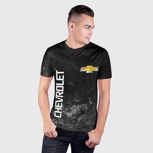 Мужская спорт-футболка Chevrolet, gray / 3D-принт – фото 3