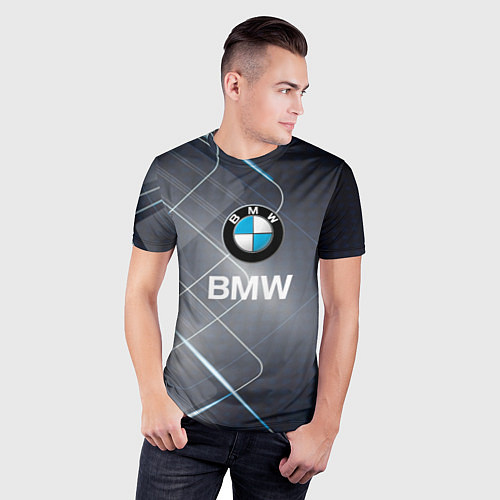 Мужская спорт-футболка BMW Logo / 3D-принт – фото 3