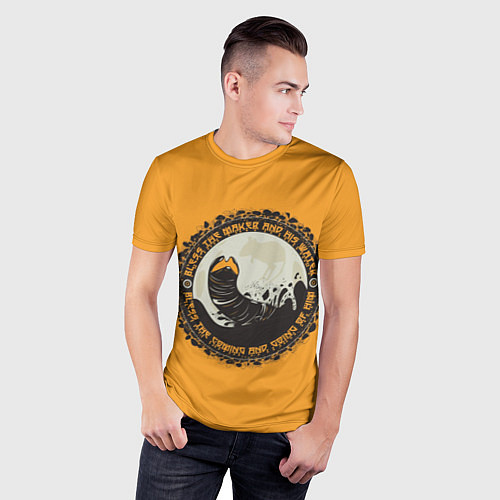 Мужская спорт-футболка Worm 2021 / 3D-принт – фото 3