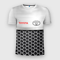 Футболка спортивная мужская Toyota Стальная решетка, цвет: 3D-принт